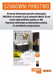 Gazetka promocyjna Obi - Gazetka OBI - Gazetka - ważna od 07.05 do 07.05.2024 - strona 17 - produkty: Ser, Meble łazienkowe, Uchwyty, Szafka, Umywalka, Metro, Meble