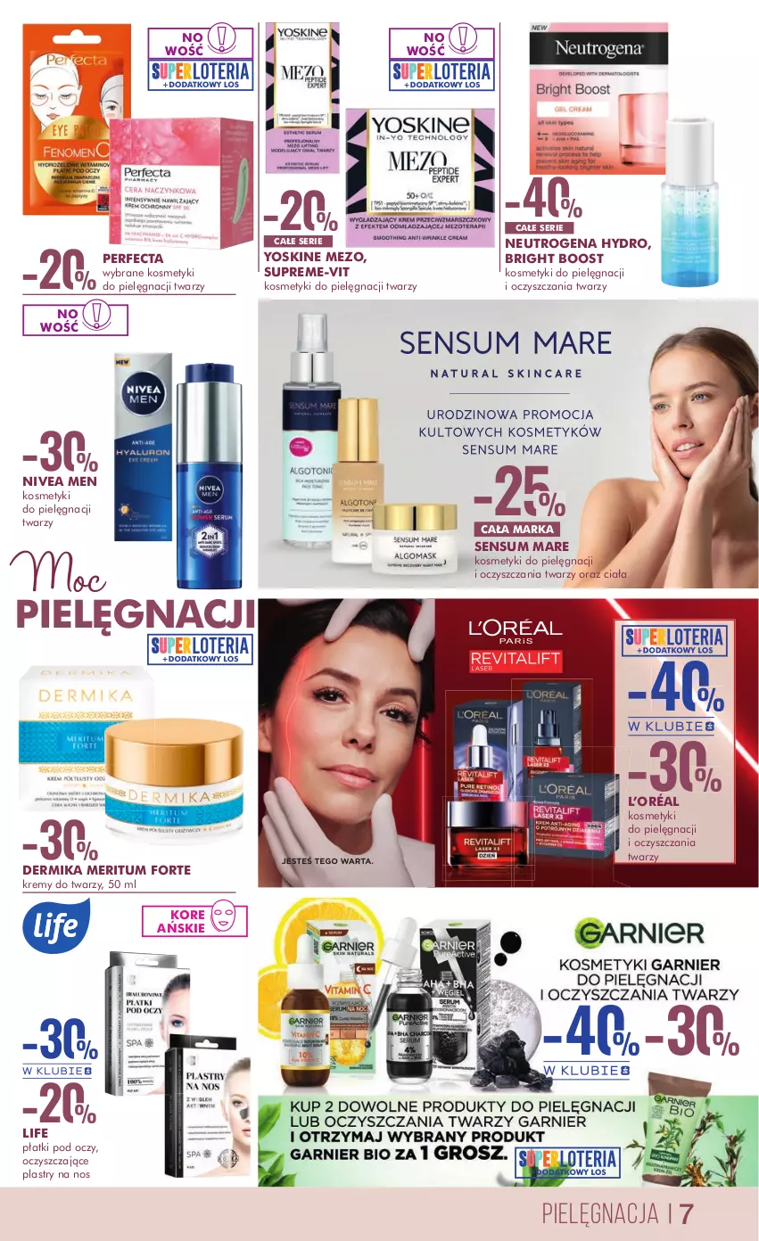 Gazetka promocyjna Super Pharm - Gazetka - ważna 12.10 do 24.10.2023 - strona 7 - produkty: Dermika, Kosmetyki do pielęgnacji, L’Oréal, Neutrogena, Nivea, Nivea Men, Perfecta, Ser, Yoskine