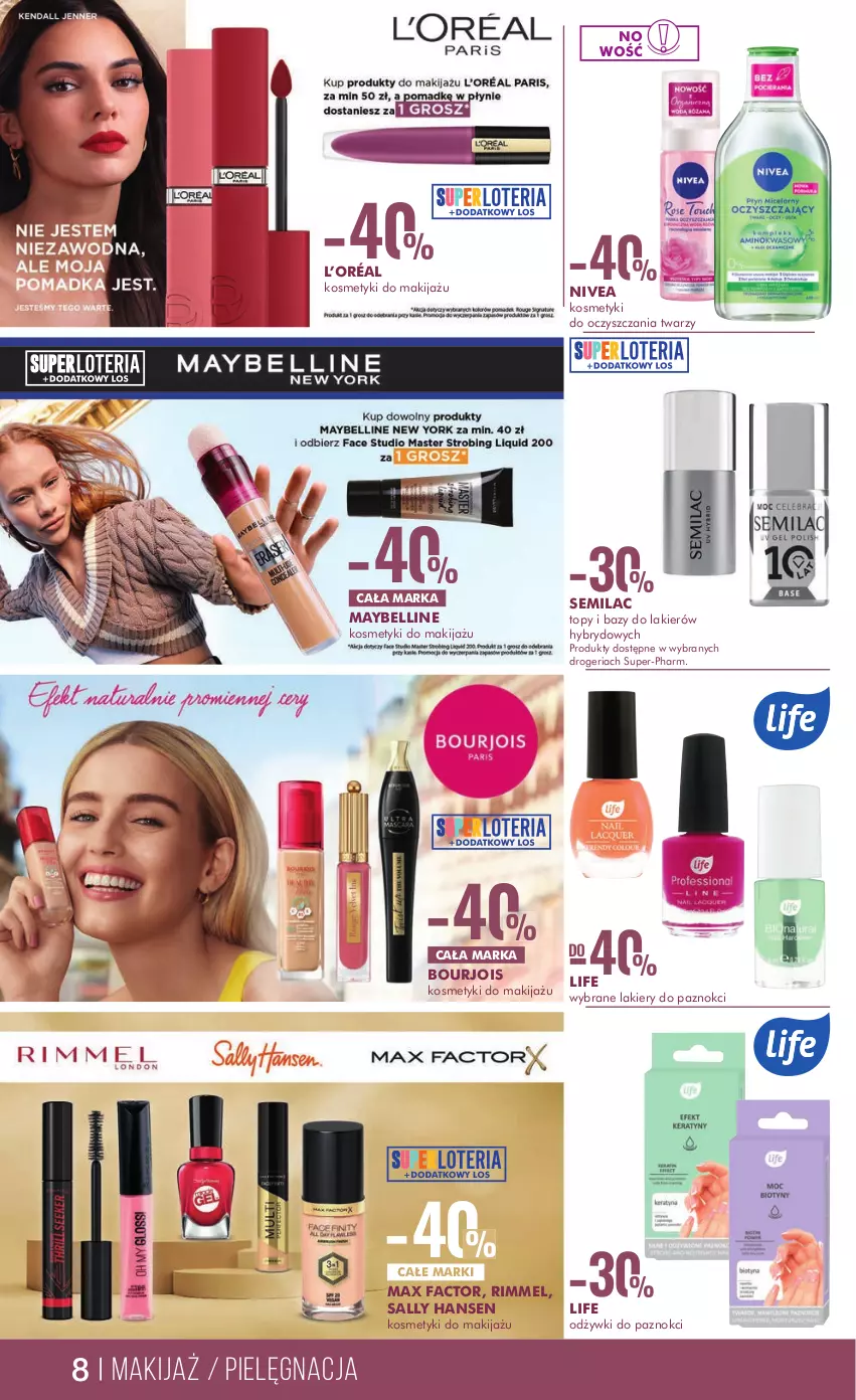 Gazetka promocyjna Super Pharm - Gazetka - ważna 12.10 do 24.10.2023 - strona 8 - produkty: Bell, Bourjois, Fa, L’Oréal, Lakier, Makijaż, Max Factor, Maybelline, Nivea, Sally Hansen, Top