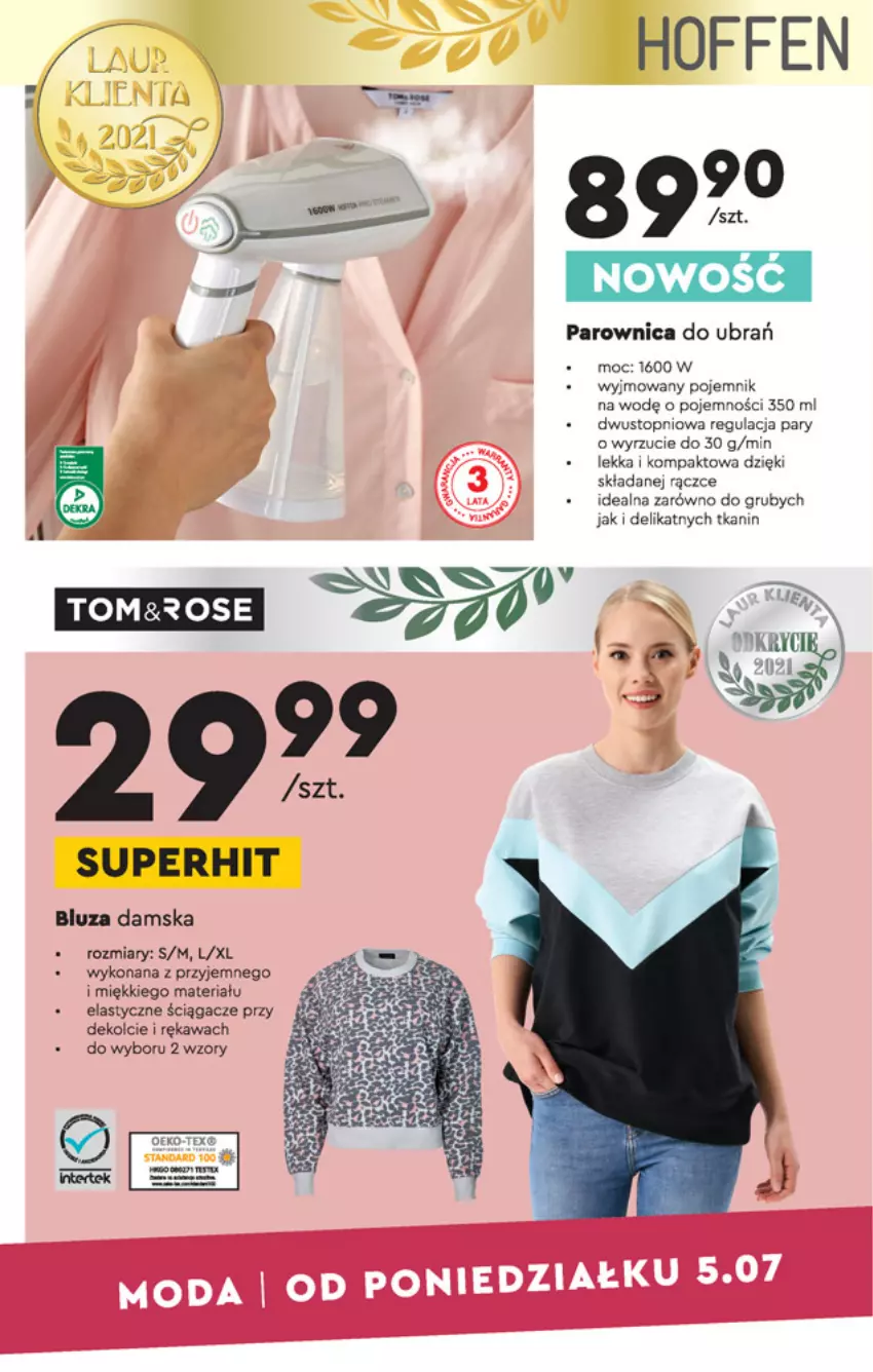 Gazetka promocyjna Biedronka - Okazje tygodnia - ważna 05.07 do 12.07.2021 - strona 18 - produkty: Bluza, Kawa, Moda, Parownica, Pojemnik, Top