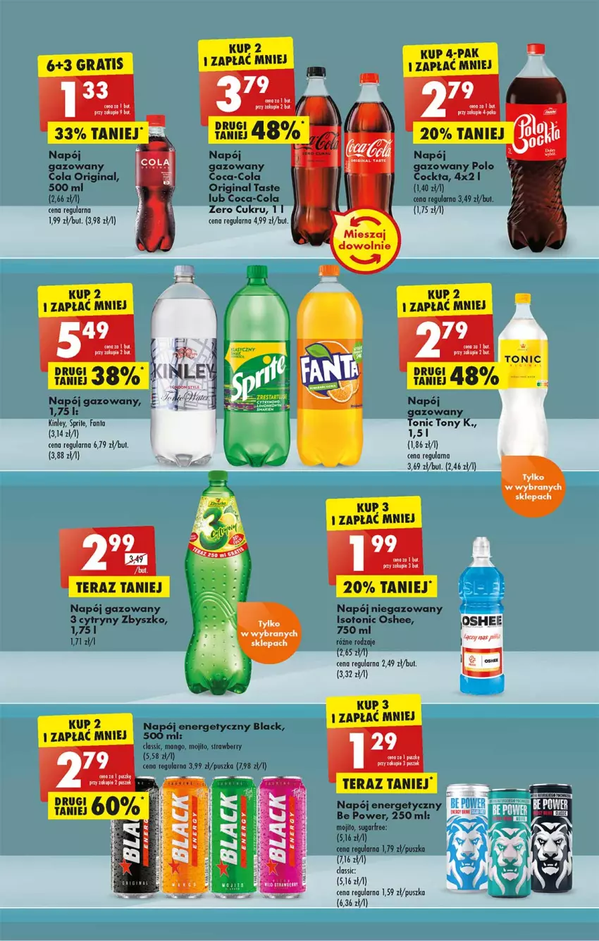 Gazetka promocyjna Biedronka - W tym tygodniu  PN - ważna 01.08 do 06.08.2022 - strona 31 - produkty: Coca-Cola, Cytryny, Fa, Fanta, Gin, Gra, Lack, Mango, Napój, Napój energetyczny, Napój gazowany, Napój niegazowany, Oshee, Sprite, Tera, Wazon