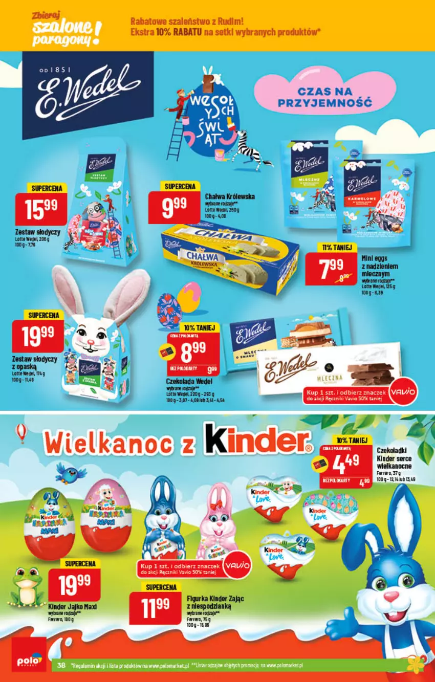 Gazetka promocyjna PoloMarket - Gazetka pomocyjna - ważna 23.03 do 29.03.2022 - strona 38 - produkty: Chałwa, Fa, Kinder, Ręcznik, Ser, Szal