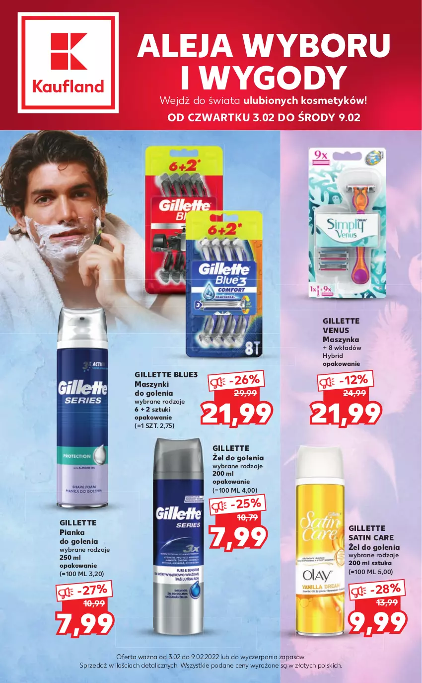 Gazetka promocyjna Kaufland - Oferta specjalna - ważna 03.02 do 09.02.2022 - strona 1 - produkty: Gillette, Gillette Venus, Maszynka, Pianka do golenia, Sati, Ser, Szynka, Venus