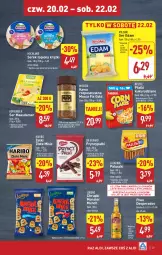 Gazetka promocyjna Aldi - Pełna oferta - Gazetka - ważna od 22.02 do 22.02.2025 - strona 29 - produkty: Piwa, Piwo, Maasdam, Kawa rozpuszczalna, Top, Ser, Lajkonik, Gra, Hofburger, Dr Gerard, Kawa, Chrupki, Desperados, Serek, Burger, Edam, Hochland, Lorenz, Mocca Fix Gold, Monster Munch, Woseba, Haribo, Nestlé