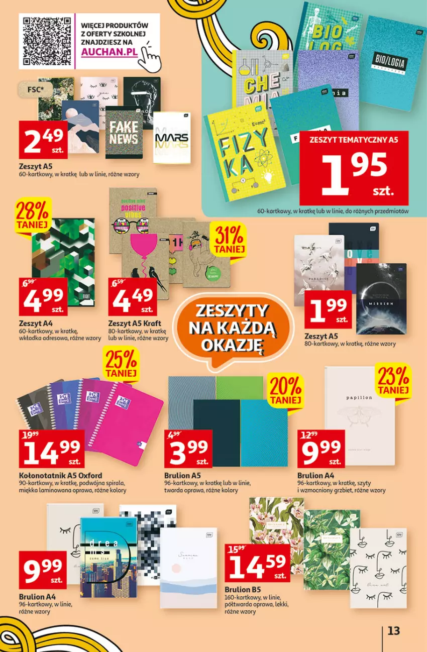 Gazetka promocyjna Auchan - Szkoła oszczędzania Temat Szkolne przeOferty Hipermarkety - ważna 09.08 do 17.08.2022 - strona 13 - produkty: Dres, Lion