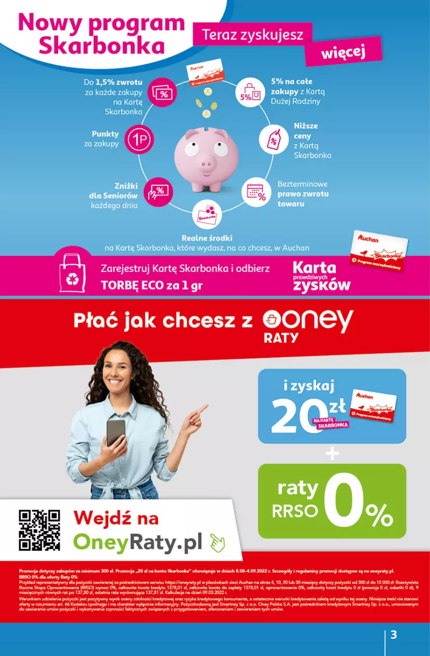 Gazetka promocyjna Auchan - Szkoła oszczędzania Temat Szkolne przeOferty Hipermarkety - ważna 09.08 do 17.08.2022 - strona 3 - produkty: Fa, Gra, Kosz, Tera, Top