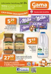 Gazetka promocyjna Gama - Gazetka Gama - Gazetka - ważna od 25.11 do 25.11.2025 - strona 1 - produkty: Kawa rozpuszczalna, Piątnica, Kawa, Czekolada, Jacobs, Milka, Mleko, Fa