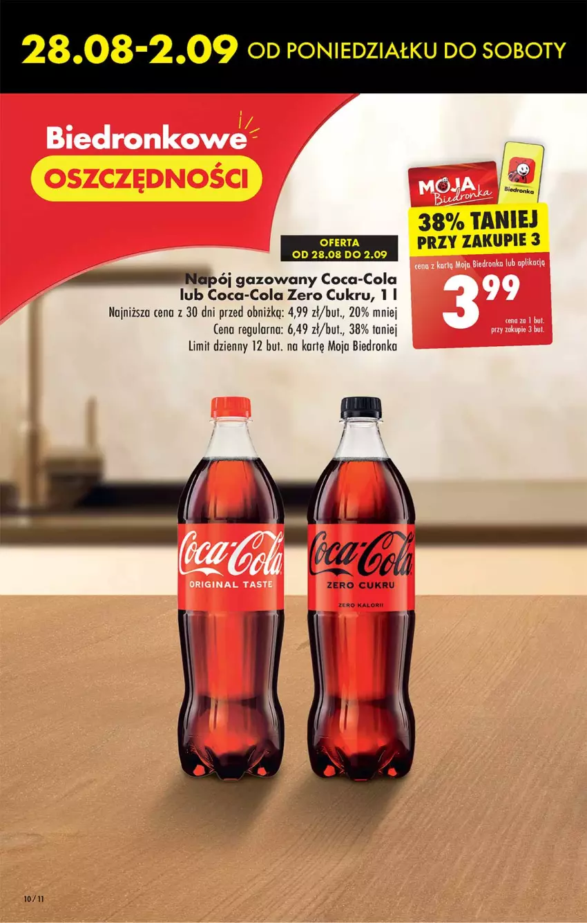 Gazetka promocyjna Biedronka - Od czwartku - ważna 31.08 do 06.09.2023 - strona 10 - produkty: Coca-Cola, Dron, Napój, Napój gazowany