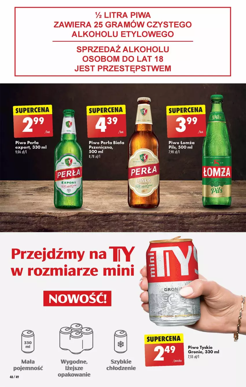 Gazetka promocyjna Biedronka - Od czwartku - ważna 31.08 do 06.09.2023 - strona 48 - produkty: Perła, Piwo, Por, Tyskie