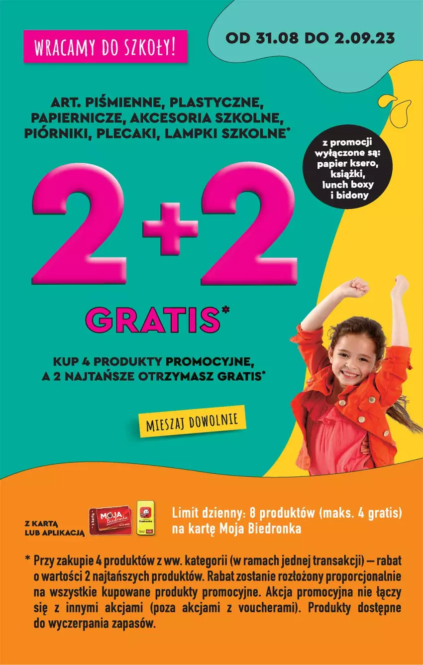 Gazetka promocyjna Biedronka - Od czwartku - ważna 31.08 do 06.09.2023 - strona 56 - produkty: Gra, Lunch box, Papier, Piórnik, Plecak, Por, Rama, Ser, Tran