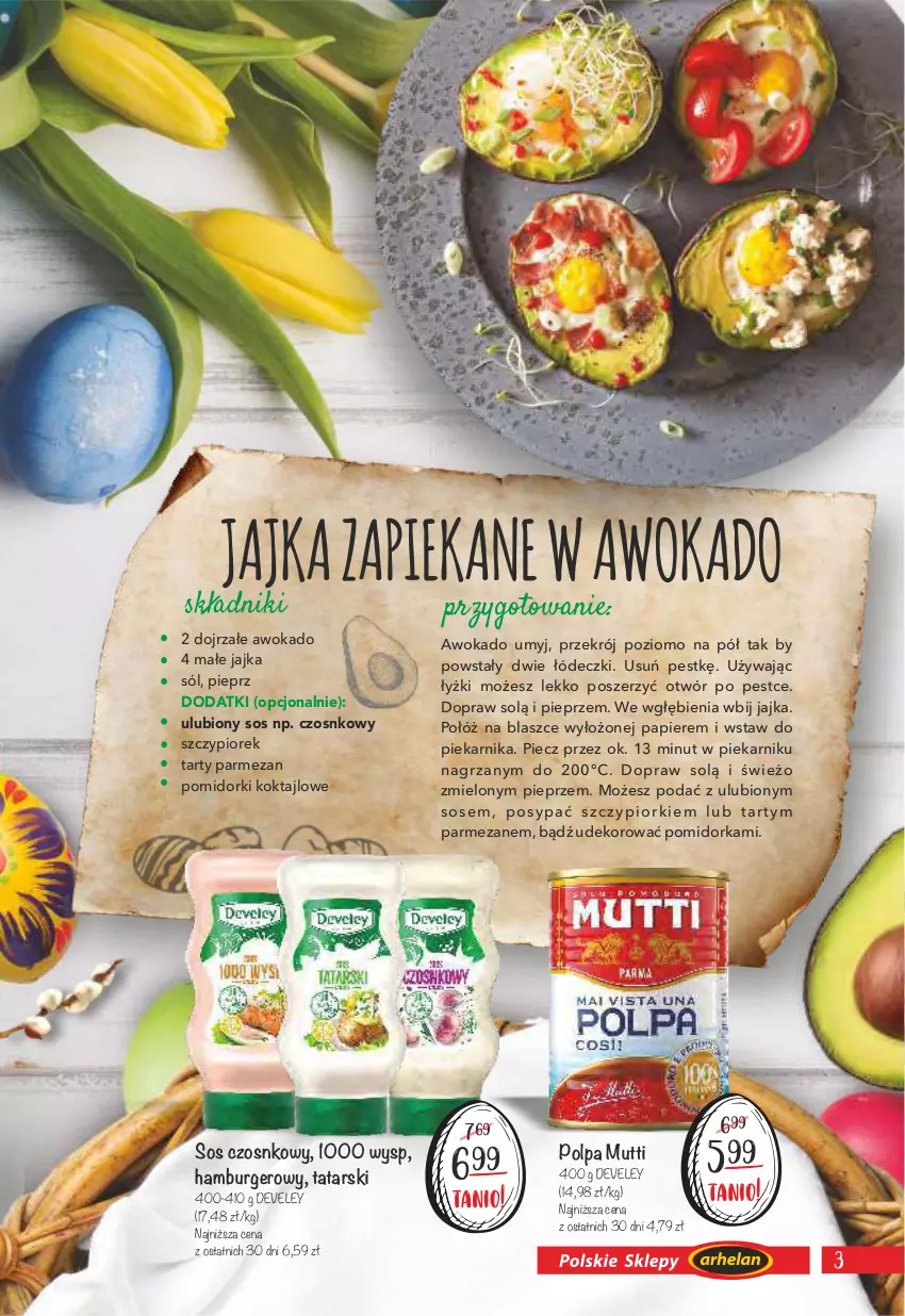 Gazetka promocyjna Arhelan - Gazetka - ważna 27.03 do 16.04.2023 - strona 3 - produkty: Burger, Hamburger, Orka, Papier, Parmezan, Piec, Piekarnik, Pieprz, Pomidorki, Sól, Sos, Sos czosnkowy