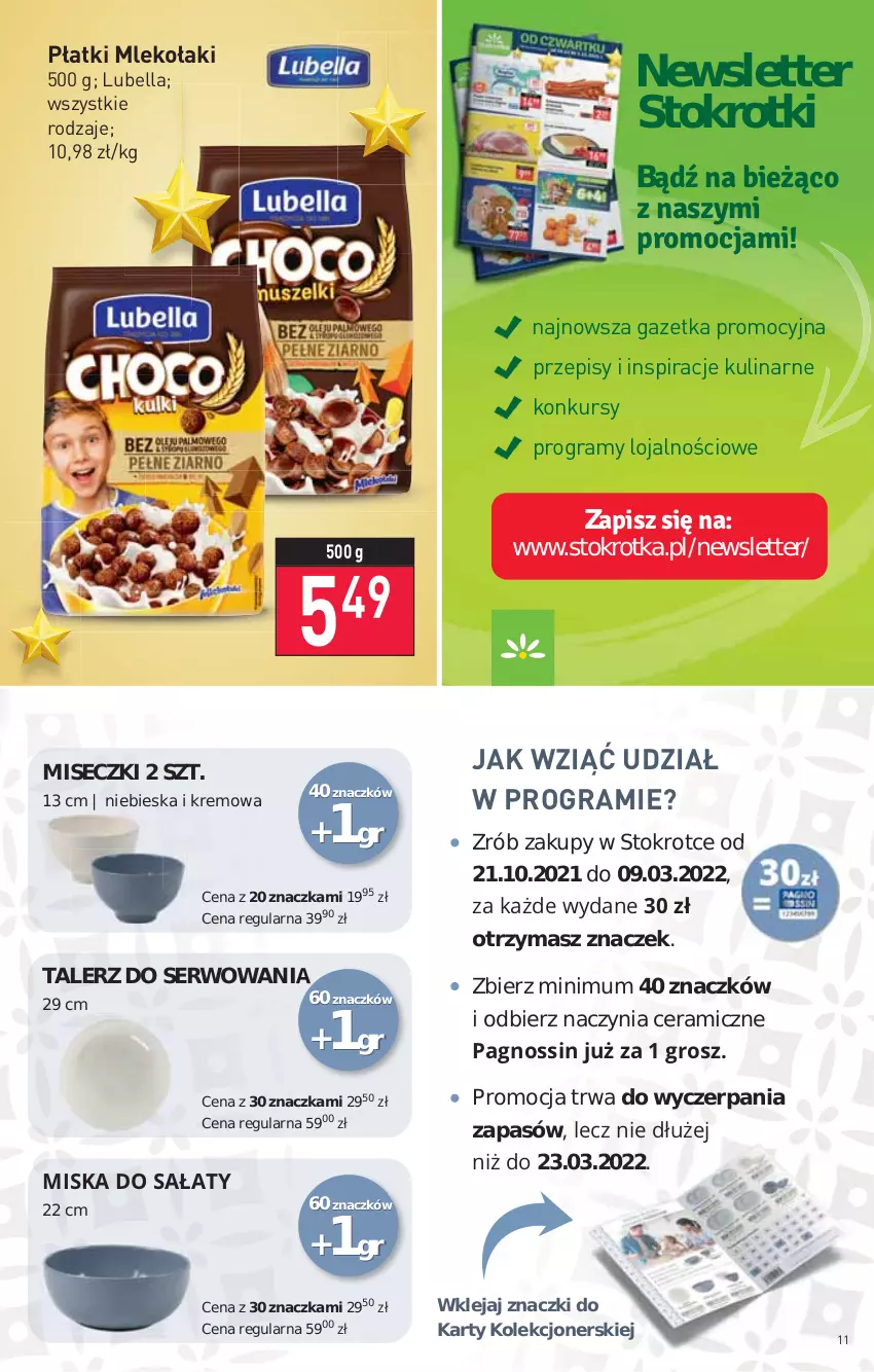 Gazetka promocyjna Stokrotka - Supermarket - ważna 25.11 do 01.12.2021 - strona 11 - produkty: Bell, Bella, Gra, Klej, Lubella, Mleko, Ser, Talerz