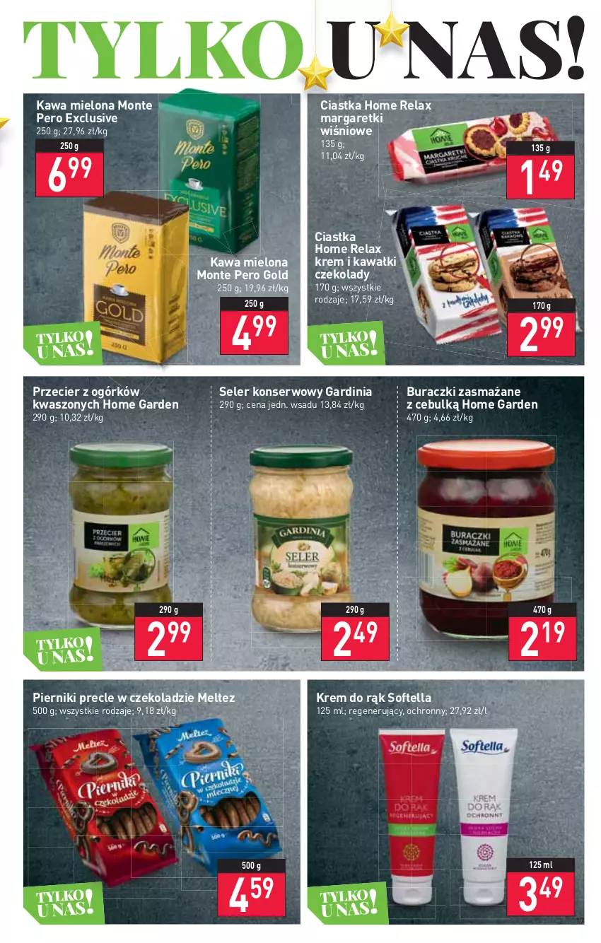 Gazetka promocyjna Stokrotka - Supermarket - ważna 25.11 do 01.12.2021 - strona 17 - produkty: Buraczki, Ciastka, Kawa, Kawa mielona, Krem do rąk, Monte, Piernik, Precle, Ser