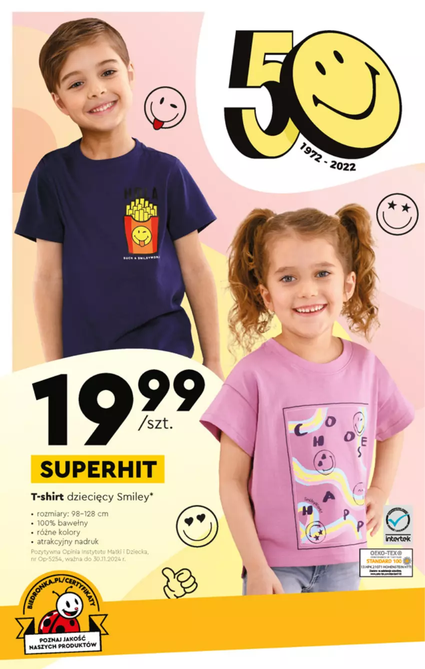 Gazetka promocyjna Biedronka - Okazje tygodnia - ważna 14.03 do 30.03.2022 - strona 22 - produkty: Dzieci, T-shirt