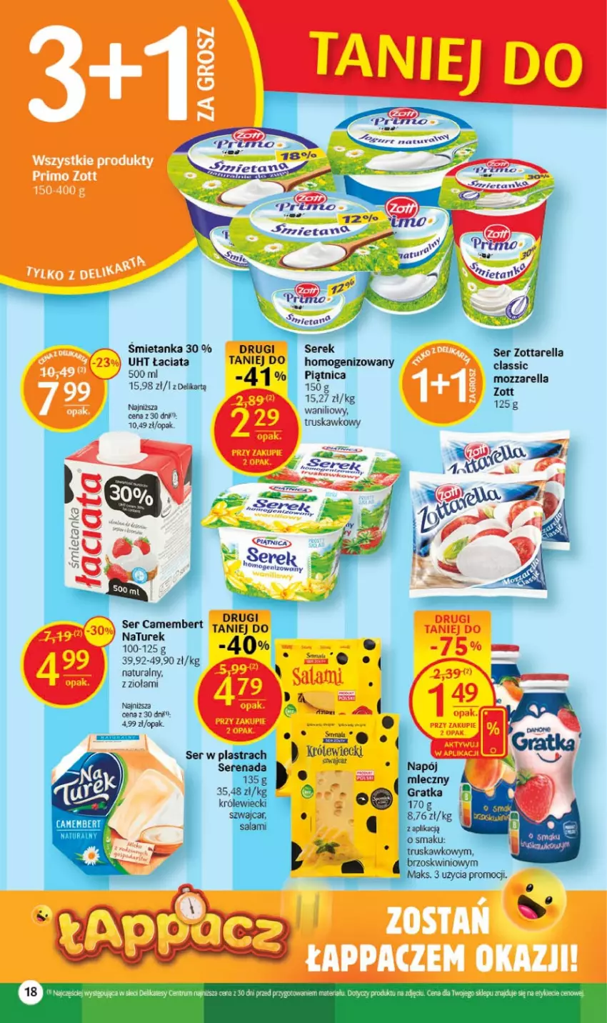 Gazetka promocyjna Delikatesy Centrum - Gazetka DC36 - ważna 14.09 do 20.09.2023 - strona 18 - produkty: Camembert, NaTurek, Piątnica, Ser