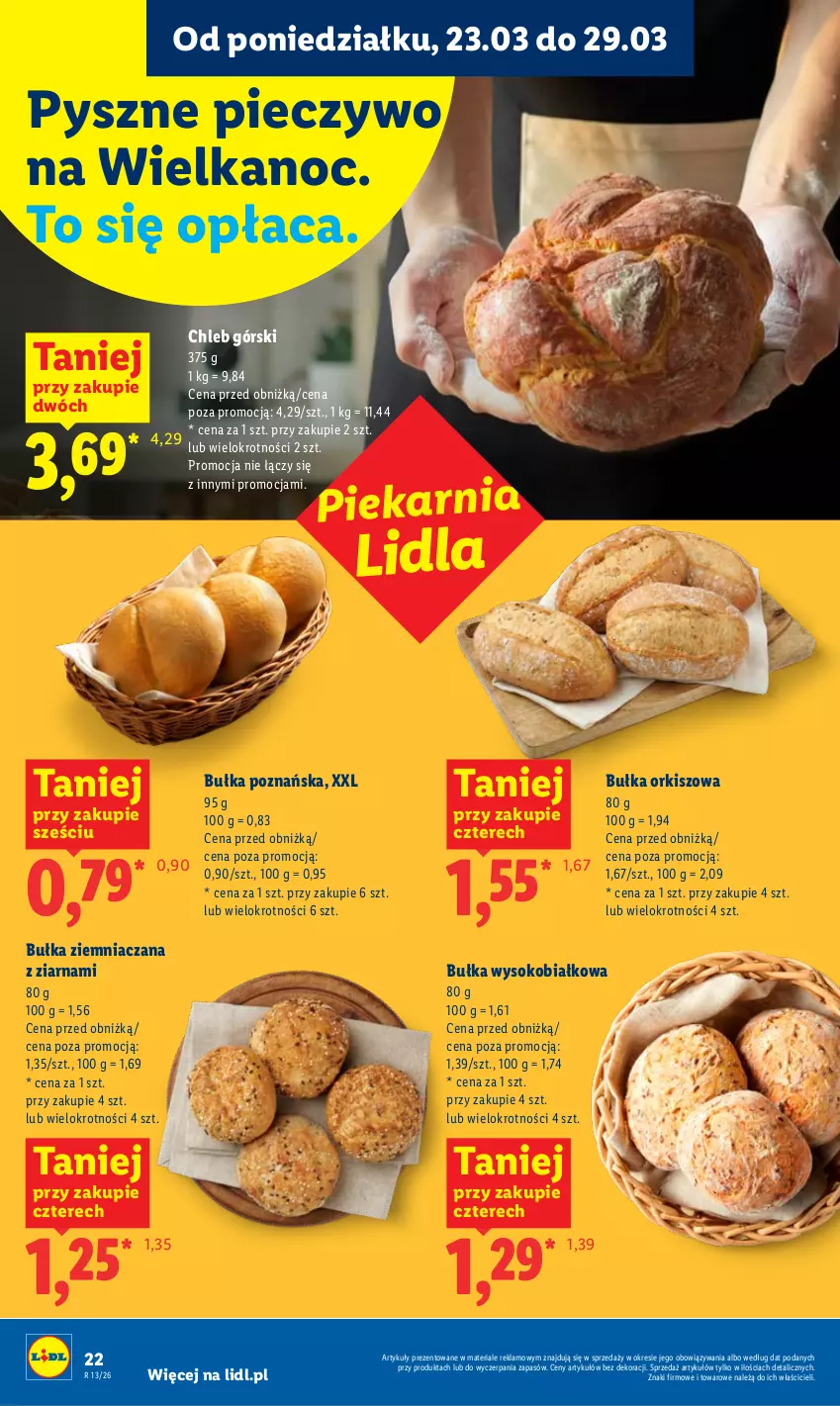 Gazetka promocyjna Lidl - Gazetka ważna od 23.03 do 25.03 - ważna 23.03 do 25.03.2026 - strona 22 - produkty: Bułka, Chleb, Piec, Pieczywo, Sok