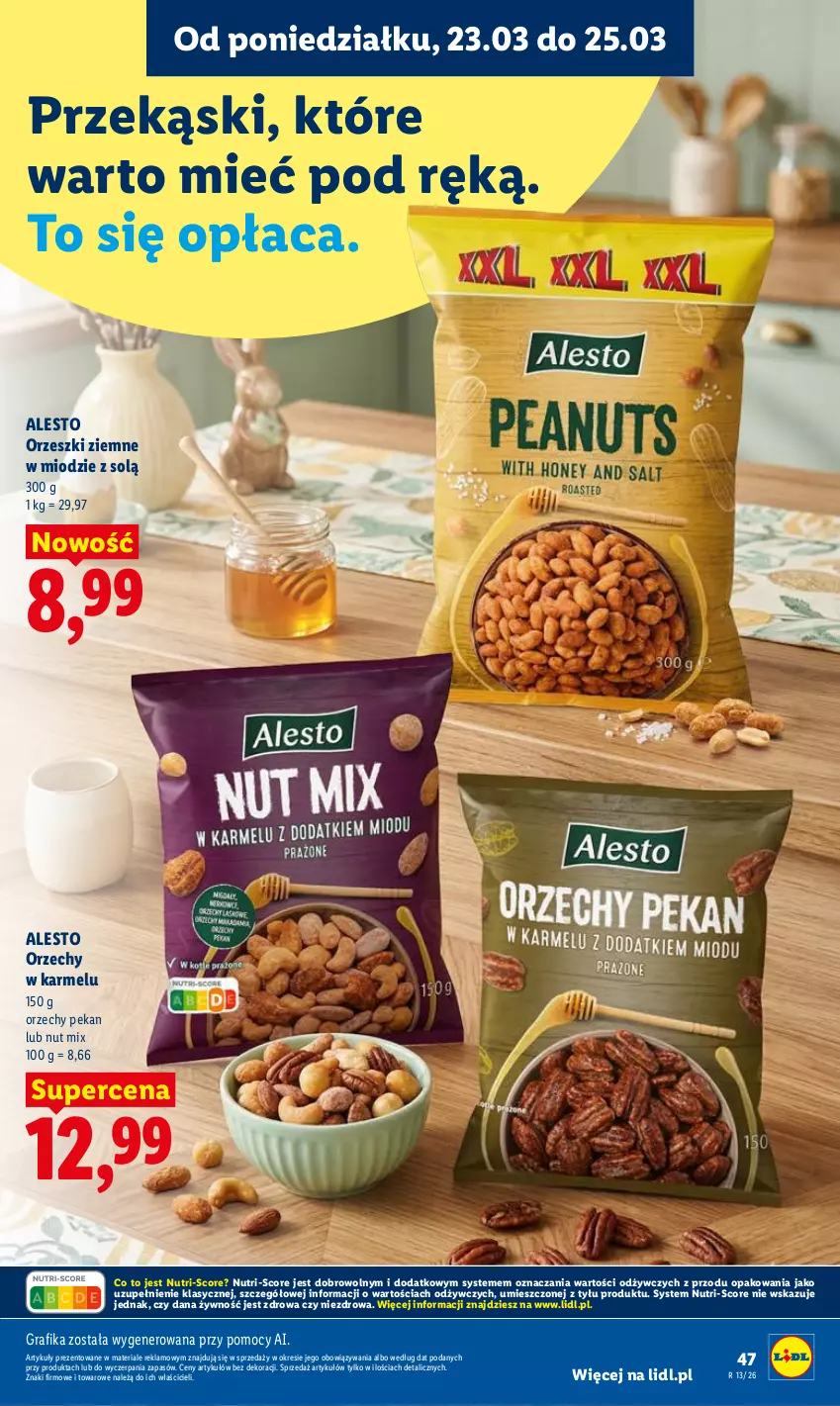 Gazetka promocyjna Lidl - Gazetka ważna od 23.03 do 25.03 - ważna 23.03 do 25.03.2026 - strona 47 - produkty: Gra, Grafika, Orzeszki, Orzeszki ziemne