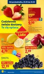 Gazetka promocyjna Lidl - Gazetka ważna od 23.03 do 25.03 - Gazetka - ważna od 25.03 do 25.03.2026 - strona 18 - produkty: Truskawki, Cytryny, Winogrona, Wino, Olej, Jabłka