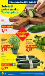 Gazetka promocyjna Lidl - Gazetka ważna od 23.03 do 25.03 - Gazetka - ważna od 25.03 do 25.03.2026 - strona 20 - produkty: Roszponka, Ogórek, Sałat, Bazyl, Bazylia