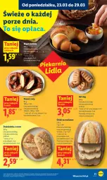 Gazetka promocyjna Lidl - Gazetka ważna od 23.03 do 25.03 - Gazetka - ważna od 25.03 do 25.03.2026 - strona 21 - produkty: Ser, Por, Hot dog, Rogal, Chleb