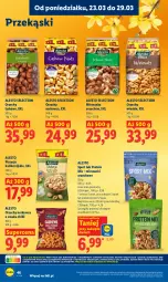 Gazetka promocyjna Lidl - Gazetka ważna od 23.03 do 25.03 - Gazetka - ważna od 25.03 do 25.03.2026 - strona 46 - produkty: Orzechy włoskie, Pistacje, Por, Sport