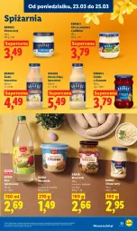 Gazetka promocyjna Lidl - Gazetka ważna od 23.03 do 25.03 - Gazetka - ważna od 25.03 do 25.03.2026 - strona 53 - produkty: Chrzan, Krakus, Mus, Ocet, Musztarda