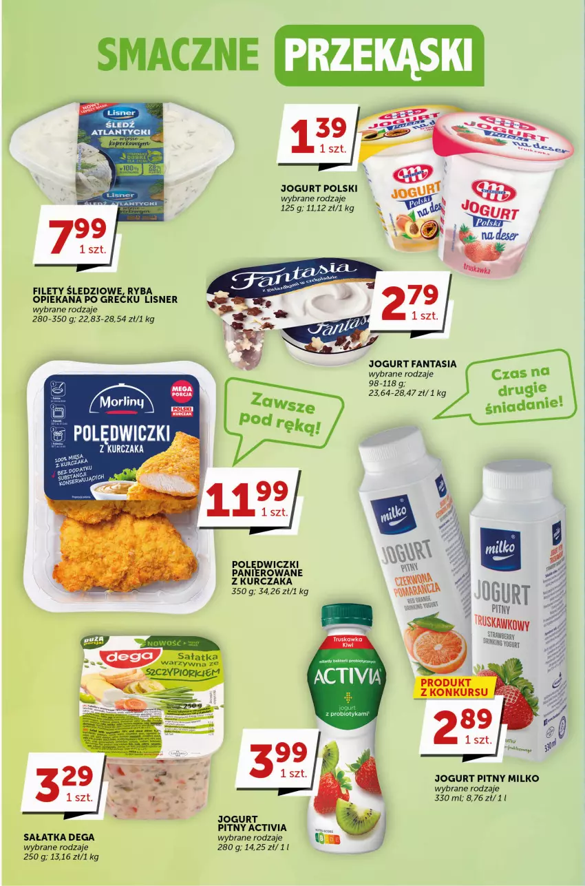 Gazetka promocyjna Groszek - ważna 15.06 do 27.06.2023 - strona 6 - produkty: Activia, Fa, Fanta, Jogurt, Jogurt pitny, Kurczak, LG, Lisner, Polędwiczki panierowane, Probiotyk, Ryba