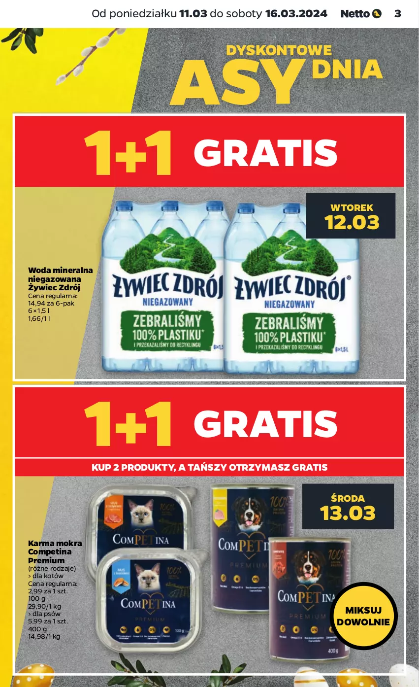 Gazetka promocyjna Netto - Artykuły spożywcze - ważna 11.03 do 16.03.2024 - strona 3 - produkty: Gra, Woda, Woda mineralna