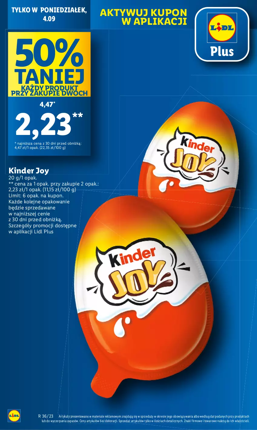 Gazetka promocyjna Lidl - GAZETKA - ważna 04.09 do 06.09.2023 - strona 10 - produkty: Kinder, Olej