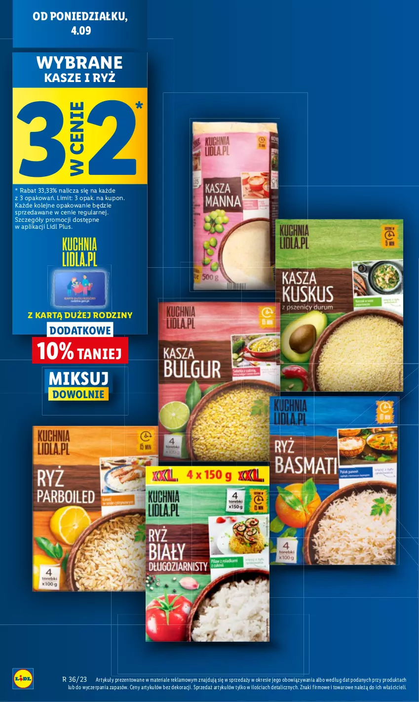 Gazetka promocyjna Lidl - GAZETKA - ważna 04.09 do 06.09.2023 - strona 16 - produkty: Chleb, Olej, Ryż, Ser