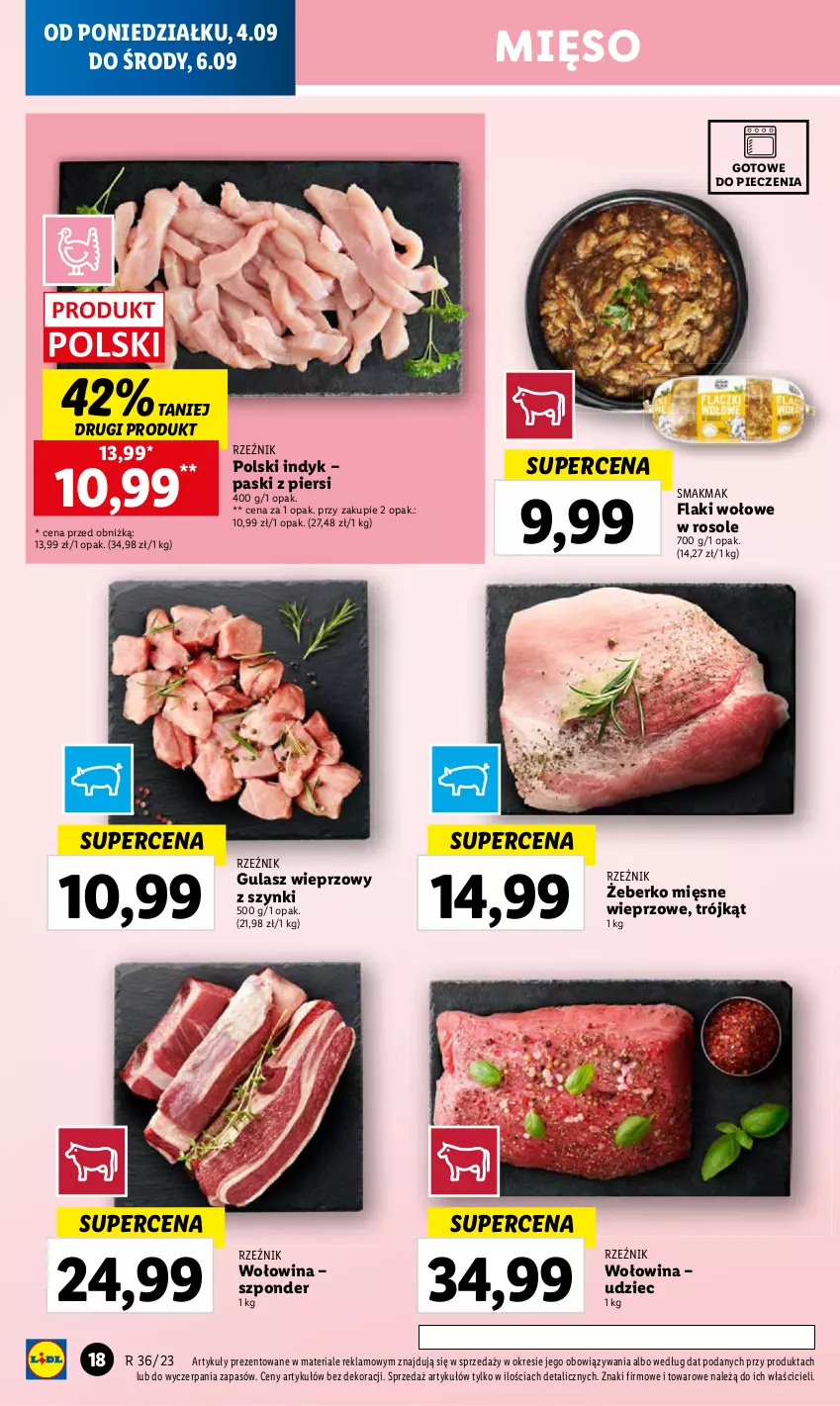 Gazetka promocyjna Lidl - GAZETKA - ważna 04.09 do 06.09.2023 - strona 32 - produkty: Flaki, Flaki wołowe, Mięso, Piec, Wołowina