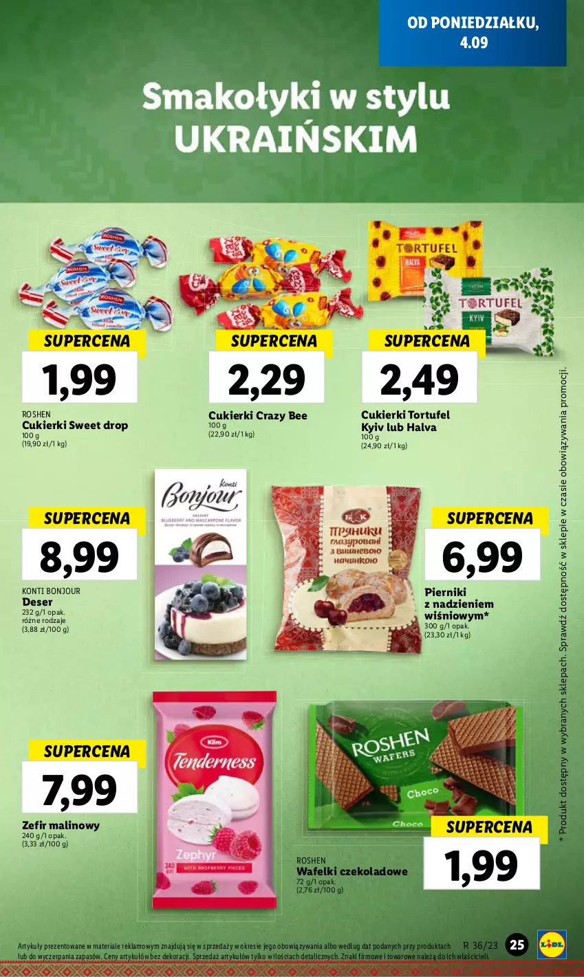 Gazetka promocyjna Lidl - GAZETKA - ważna 04.09 do 06.09.2023 - strona 39 - produkty: Cukier, Cukierki, Deser, Piernik, Ser