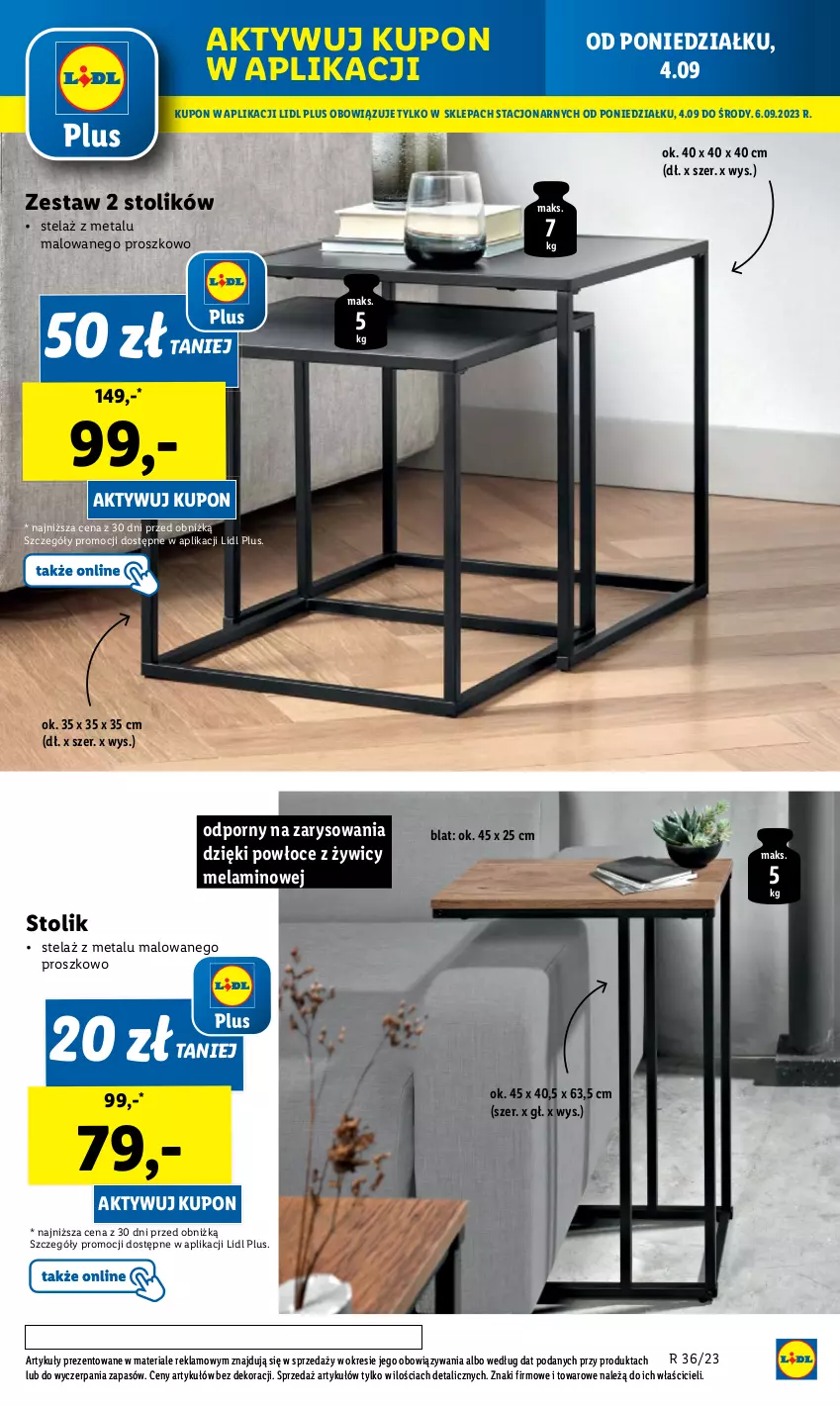 Gazetka promocyjna Lidl - GAZETKA - ważna 04.09 do 06.09.2023 - strona 57 - produkty: Por, Stolik