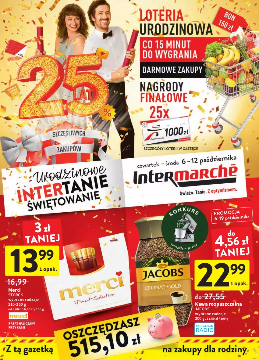 Gazetka promocyjna Intermarche - Gazetka Intermarche - ważna 06.10 do 12.10.2022 - strona 1 - produkty: Jacobs, Kawa, Kawa rozpuszczalna, Merci