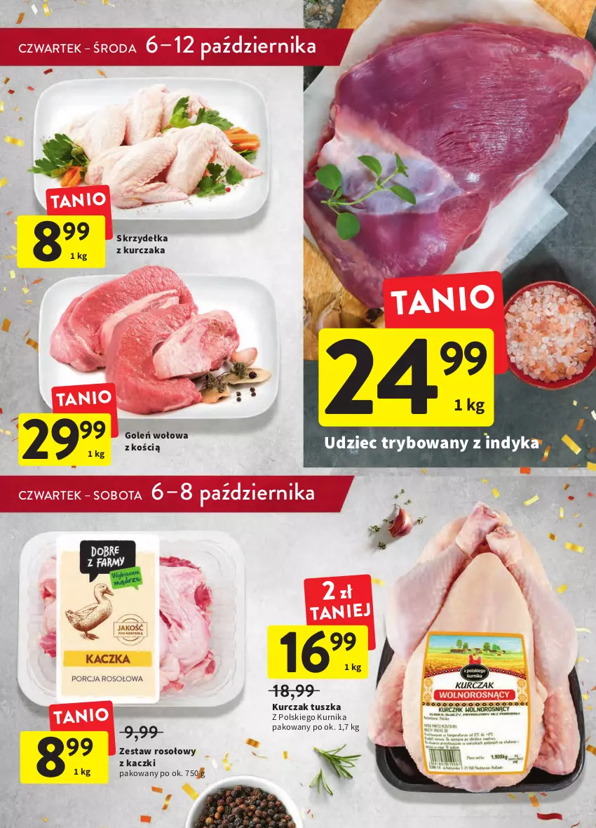 Gazetka promocyjna Intermarche - Gazetka Intermarche - ważna 06.10 do 12.10.2022 - strona 17 - produkty: Kurczak, Skrzydełka z kurczaka, Tusz, Zestaw rosołowy z kaczki