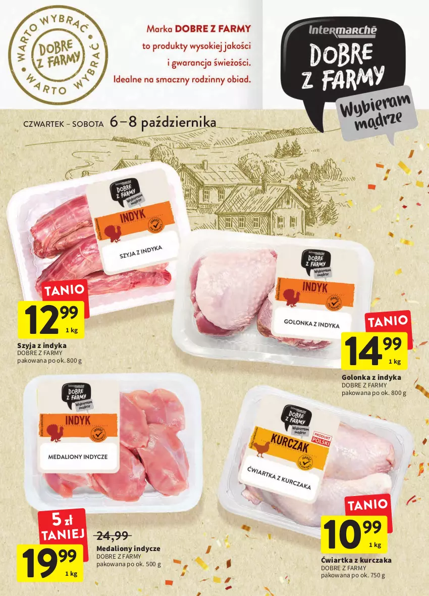 Gazetka promocyjna Intermarche - Gazetka Intermarche - ważna 06.10 do 12.10.2022 - strona 18 - produkty: Fa, Golonka z indyka, Kurczak, Lion, Medaliony indycze