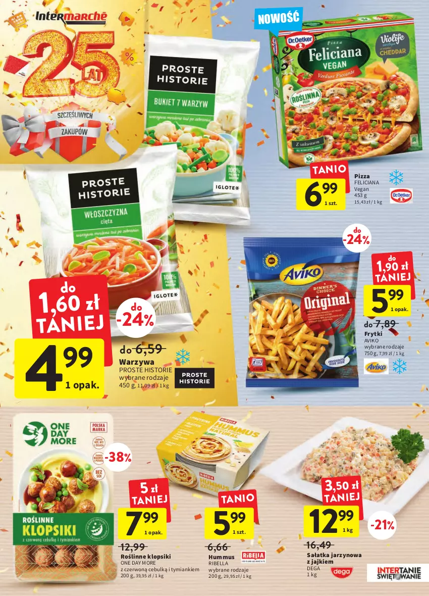 Gazetka promocyjna Intermarche - Gazetka Intermarche - ważna 06.10 do 12.10.2022 - strona 26 - produkty: Bell, Bella, Dega, Feliciana, Frytki, Hummus, Klopsiki, Mus, Pizza, Sałat, Sałatka, Warzywa