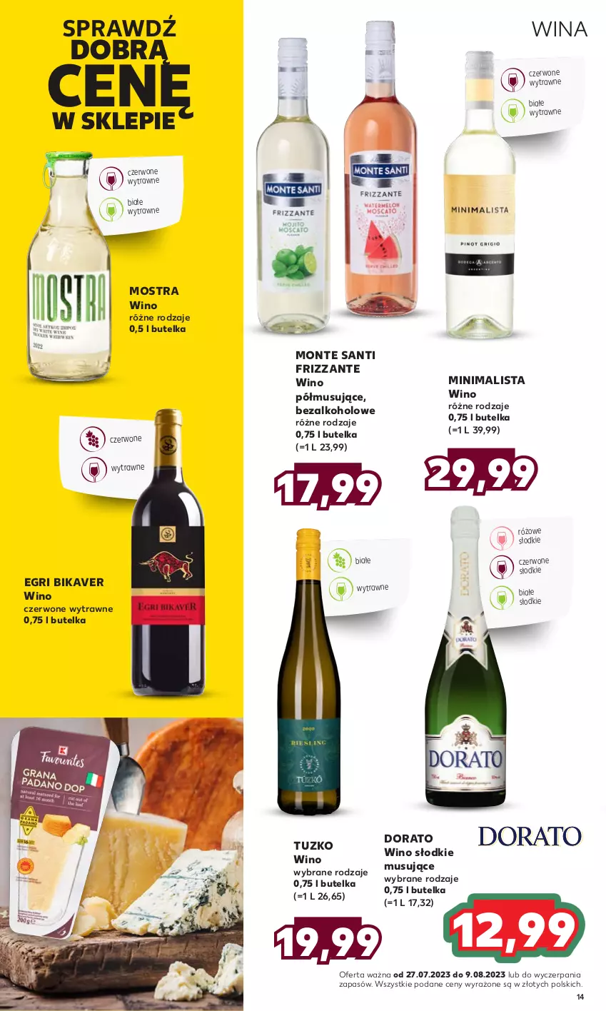 Gazetka promocyjna Kaufland - Barek Kauflandu - ważna 27.07 do 09.08.2023 - strona 14 - produkty: Monte, Monte Santi, Mus, Wino