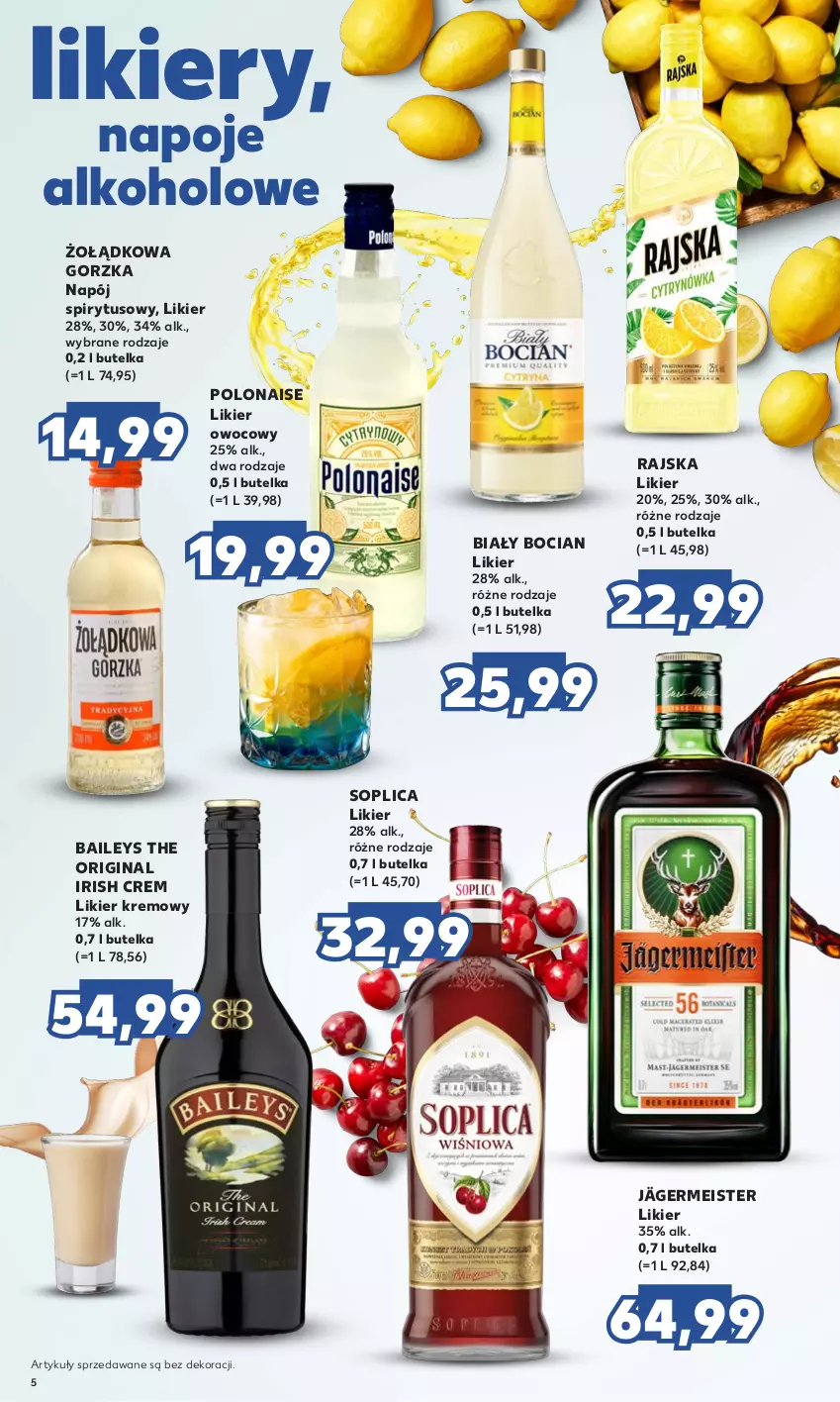 Gazetka promocyjna Kaufland - Barek Kauflandu - ważna 27.07 do 09.08.2023 - strona 5 - produkty: Biały Bocian, Gin, Likier, Napój, Napoje, Soplica