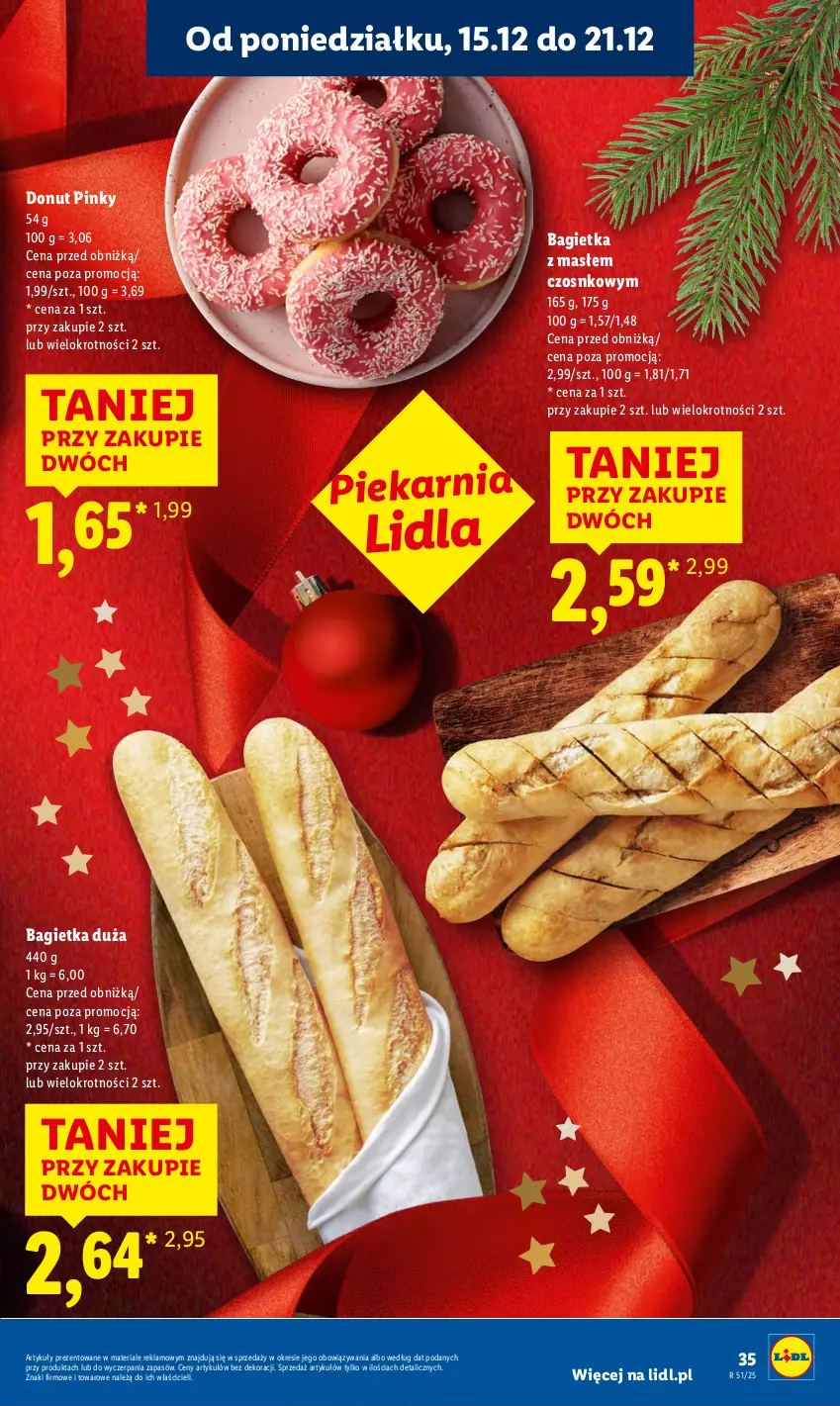 Gazetka promocyjna Lidl - GAZETKA - ważna 15.12 do 17.12.2025 - strona 37 - produkty: Bagietka, Donut