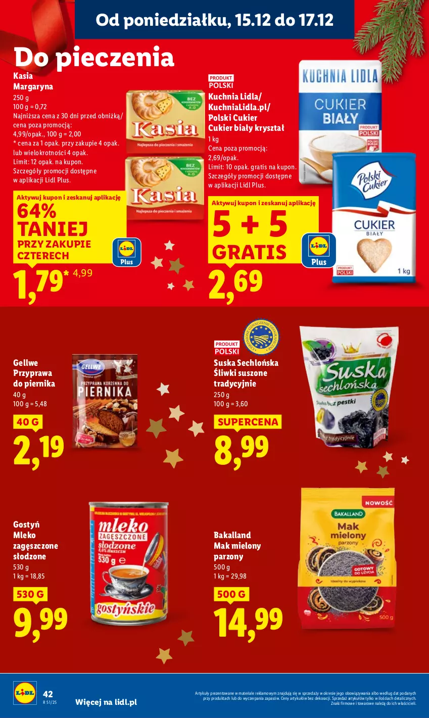 Gazetka promocyjna Lidl - GAZETKA - ważna 15.12 do 17.12.2025 - strona 44 - produkty: Bakalland, Cukier, Gra, Kasia, Kuchnia, Mak mielony, Margaryna, Mleko, Mleko zagęszczone, Piec, Piernik