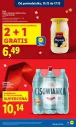 Gazetka promocyjna Lidl - GAZETKA - Gazetka - ważna od 17.12 do 17.12.2025 - strona 17 - produkty: Majonez, Gra, Woda mineralna, Woda, Cisowianka
