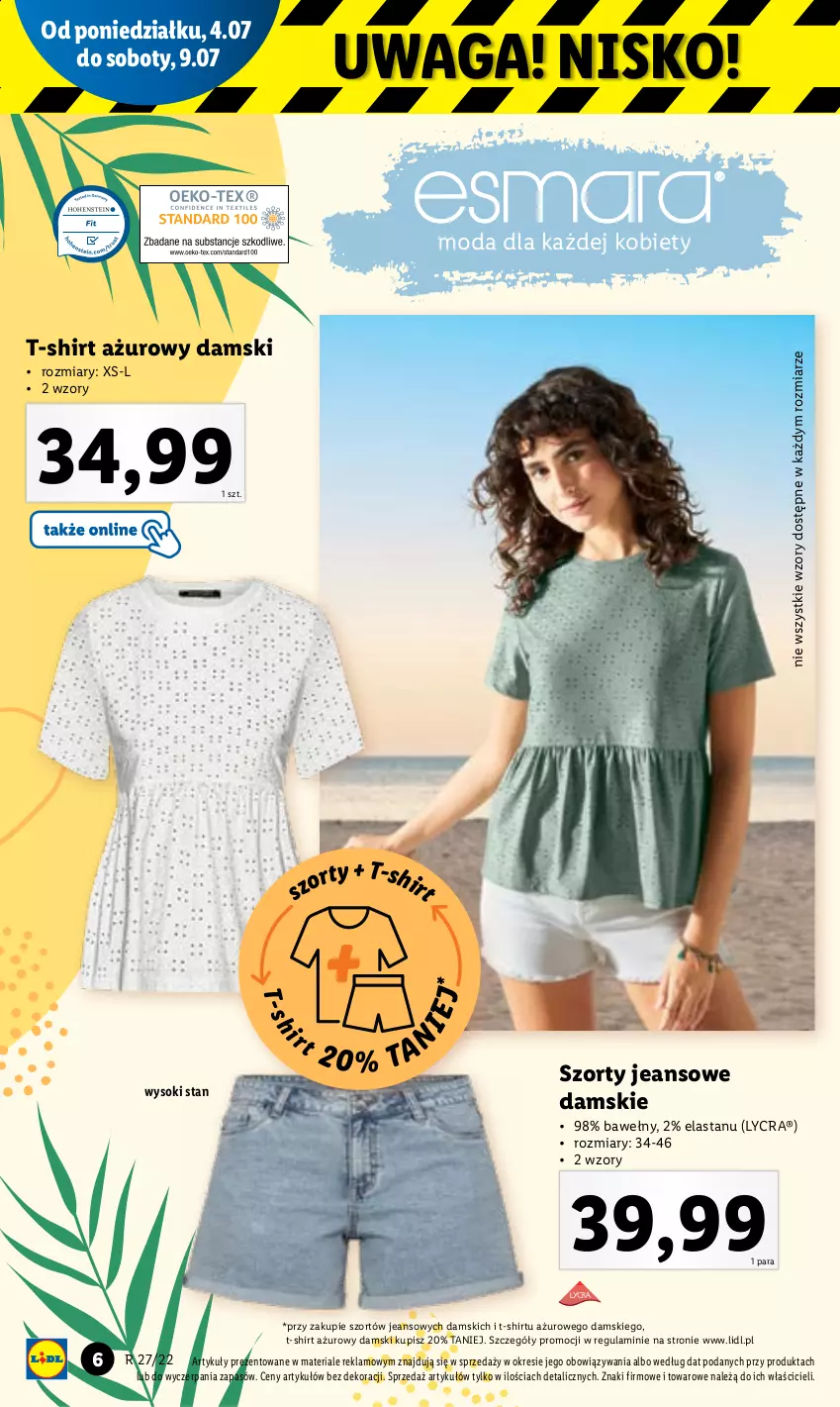 Gazetka promocyjna Lidl - GAZETKA - ważna 04.07 do 09.07.2022 - strona 10 - produkty: Moda, Sok, Szorty, T-shirt, Waga