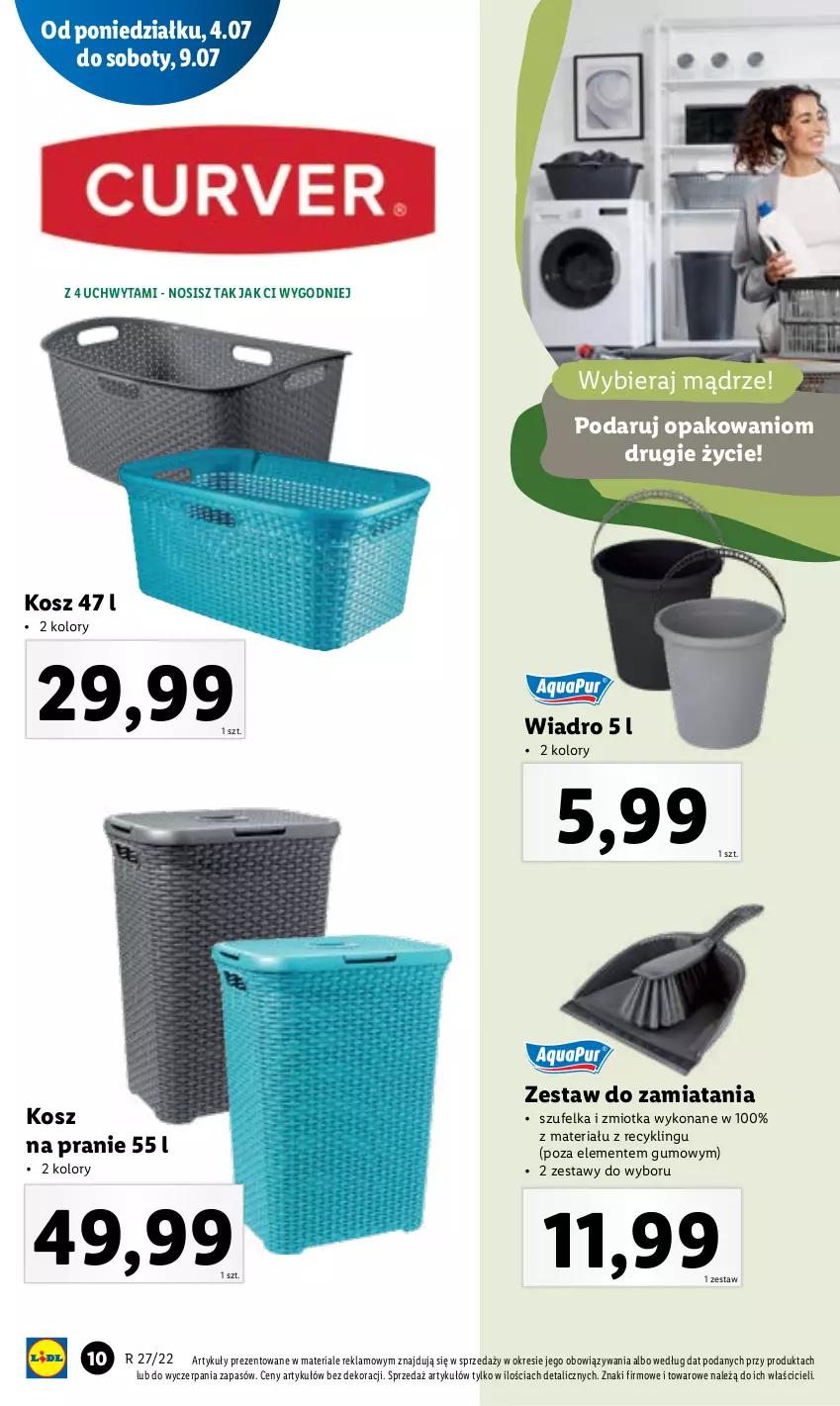 Gazetka promocyjna Lidl - GAZETKA - ważna 04.07 do 09.07.2022 - strona 14 - produkty: Kosz, Szufelka, Wiadro