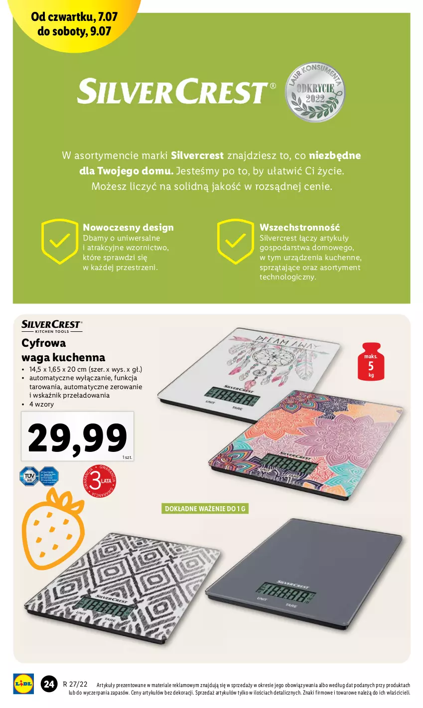 Gazetka promocyjna Lidl - GAZETKA - ważna 04.07 do 09.07.2022 - strona 28 - produkty: Silvercrest, Waga