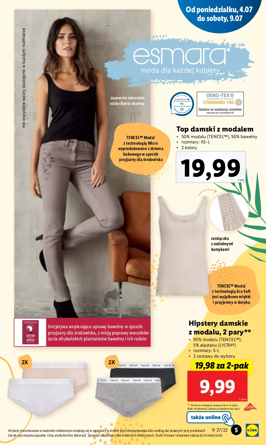 Gazetka promocyjna Lidl - GAZETKA - ważna 04.07 do 09.07.2022 - strona 9 - produkty: Moda, Top