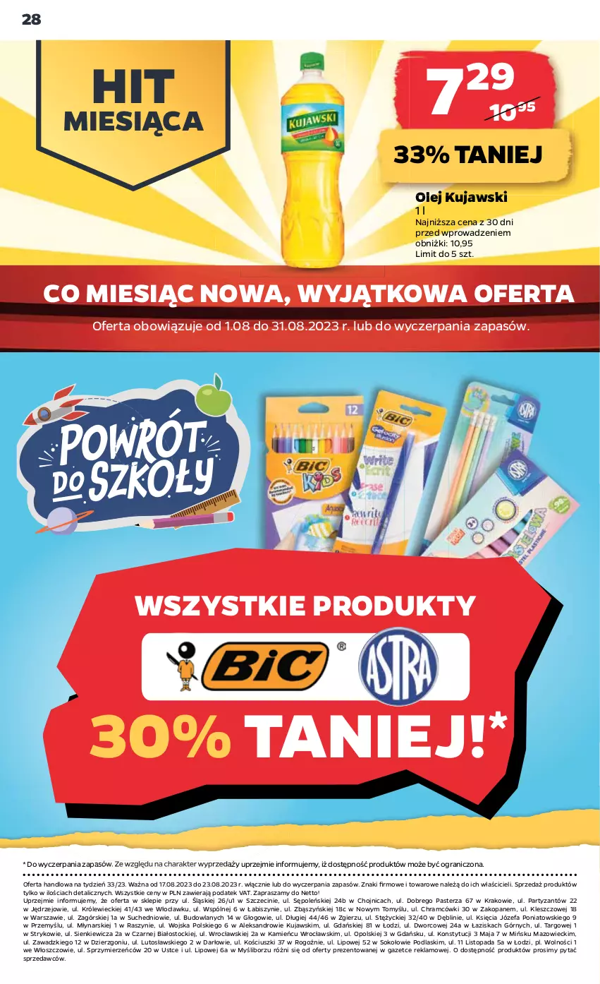 Gazetka promocyjna Netto - Akcesoria i dodatki - ważna 17.08 do 23.08.2023 - strona 10 - produkty: Fa, Gra, Kujawski, Olej, Podlaski, Sok, Stock, Top