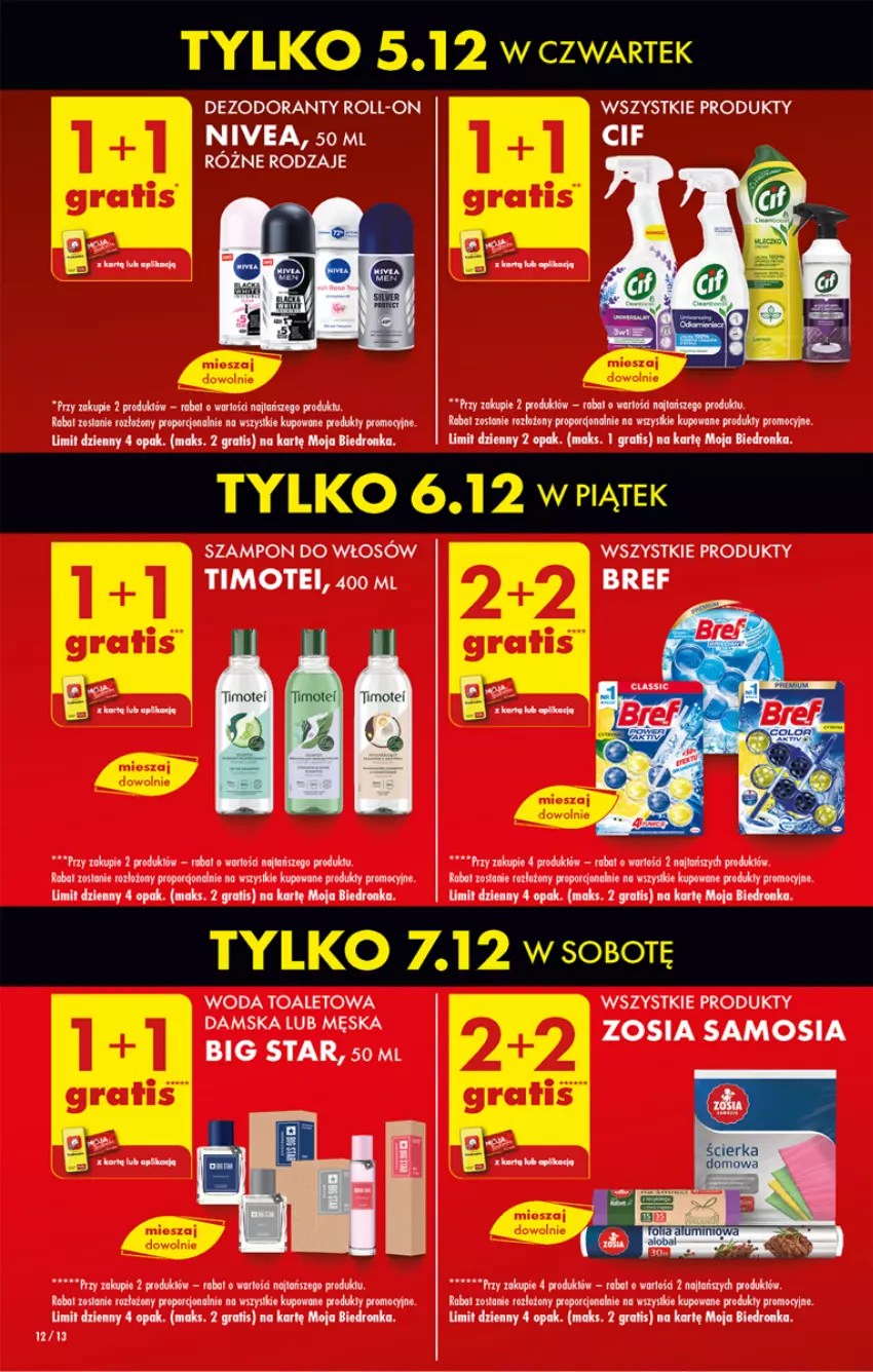 Gazetka promocyjna Biedronka - Od czwartku - ważna 05.12 do 11.12.2024 - strona 12 - produkty: Dezodorant, Dron, Fa, Gra, LEGO, Por, Stek, Szampon, Woda, Woda toaletowa