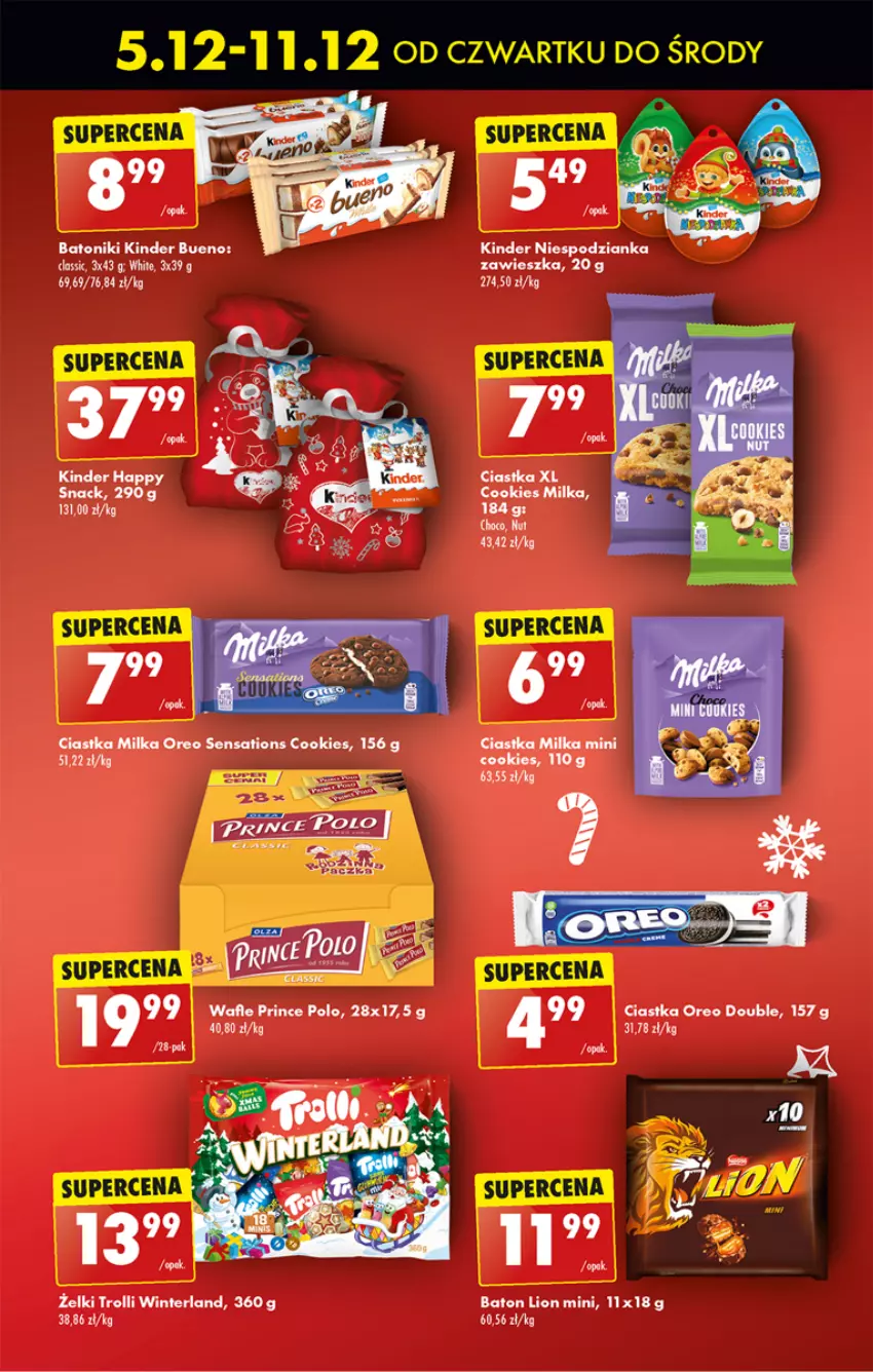 Gazetka promocyjna Biedronka - Od czwartku - ważna 05.12 do 11.12.2024 - strona 21 - produkty: Baton, Ciastka, Fa, Kinder, Kinder Bueno, Lion, Milka, Oreo, Sati, Tonik