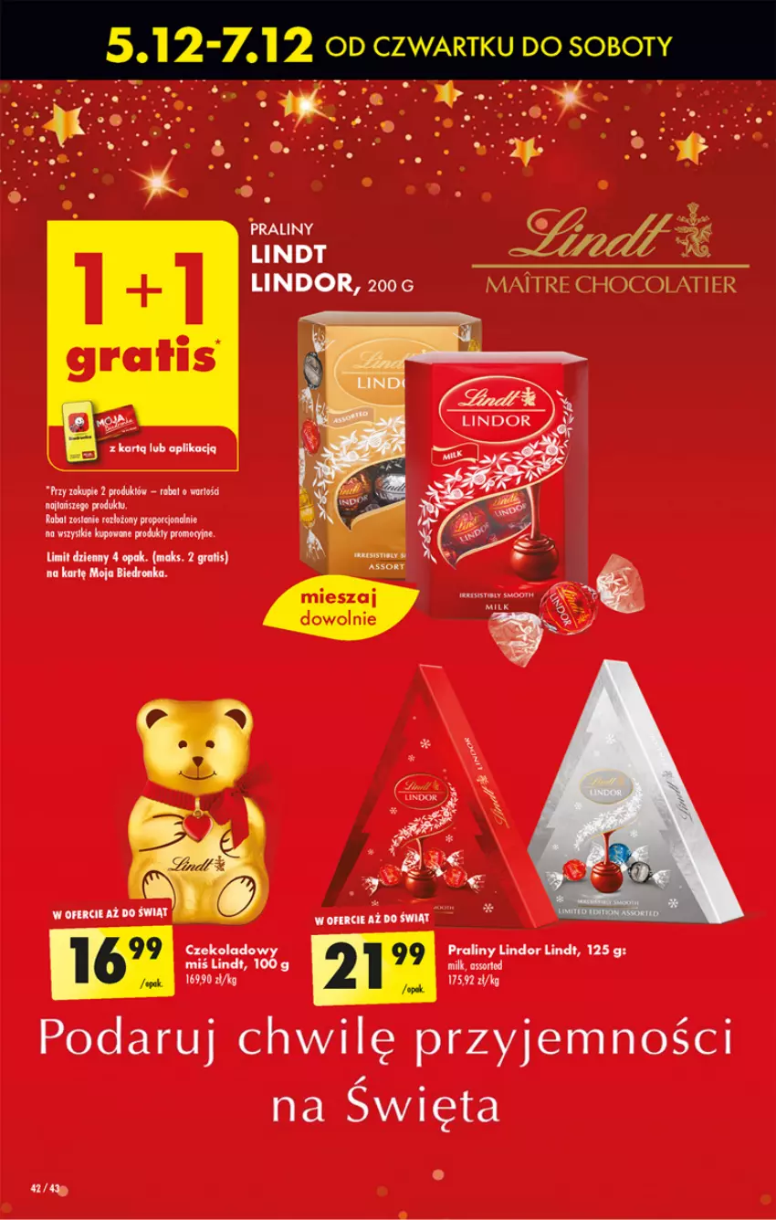 Gazetka promocyjna Biedronka - Od czwartku - ważna 05.12 do 11.12.2024 - strona 54 - produkty: Ba!, Dron, Gra, Lindor, Lindt, Por, Praliny